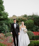 Couple in Garden
Photography: Coco Tran
Read More:
http://www.insideweddings.com/weddings/alfresco-black-tie-wedding-at-a-historic-property-in-the-bay-area/1287/ bride in martina liana ball gown, groom in tuxedo, bride and groom in garden, garden wedding