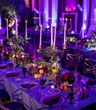 Vine-Colored Candelabra
Photography: Lin %26 Jirsa
Read More:
http://www.insideweddings.com/weddings/lindzey-lawler-and-marc-rzepczynski/1103/ Seattle Mariners Marc Rzepczynski's wedding, Vibiana wedding, purple lighting, dark wedding colors
