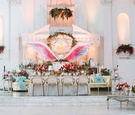 Reception Tablescape Featuring Painted Wings