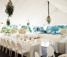 White Wedding With Greenery Accents