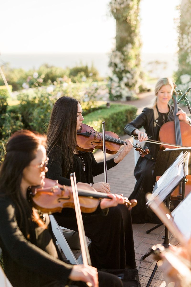 String Quartet at Newport Beach Wedding
Photography: Brett Hickman Photographers
Read More:
http://www.insideweddings.com/weddings/charlise-castro-and-george-springer-iii/1165/ Charlise Castro and Houston Astros mlb player George Springer III wedding entertainment quartet