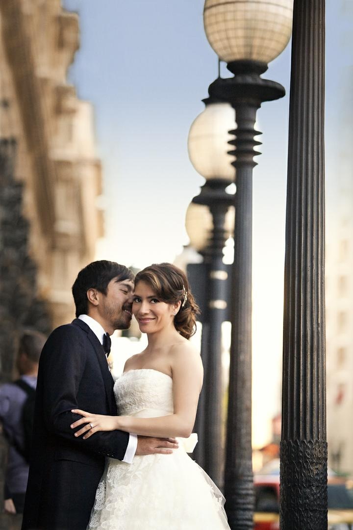 The Bride and Groom
Photography: Catherine Hall Studios
Read More:
http://www.insideweddings.com/weddings/metropolitan-san-francisco-wedding-at-luxury-hotel/411/ Hispanic woman and Asian man on wedding day