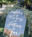 Jillian %26 Dean Calligraphy Signage
Photography: Jana Williams Photography
Read More:
http://www.insideweddings.com/weddings/jillian-murray-and-dean-geyer/1125/ Jillian Murray and Dean Geyer wedding ceremony welcome sign with fresh greenery gold calligraphy