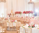 Gold, Pink & White Reception Décor