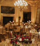 Fall Centerpiece at Historic Venue
Photography: Steve DePino
Read More:
http://www.insideweddings.com/weddings/sophisticated-wedding-at-historic-venues-in-newport-rhode-island/1247/ wedding reception table low centerpiece burgundy flowers dahlias blush roses greenery fruits gold