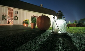 Autumn Barn Wedding
Photography: Artisan Events
Read More:
http://www.insideweddings.com/weddings/refined-casual-wedding-at-a-private-residence-in-illinois/206/ Pumpkin and lantern lead way to barn wedding reception