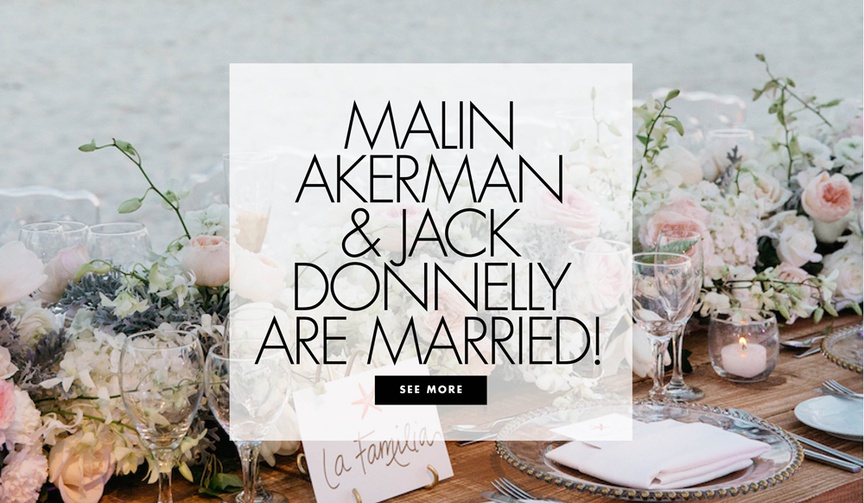 Inside Malin Akerman's Destination Wedding
Article: Inside Malin Akerman's Destination Wedding
Photography: Karlisch Photography
Read More:
http://www.insideweddings.com/news/celebrity-style/inside-malin-akermans-destination-wedding/4602/ malin akerman & jack donnelly wedding in tulum, mexico