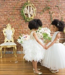 Flower Girls Holding Hands
Photography: Kesha Lambert Photography
Read More:
http://www.insideweddings.com/weddings/adorable-flower-girls-in-a-ballet-inspired-styled-shoot/1000/ pantora mini flower girl dresses, black child models with natural hair in flower girl dresses
