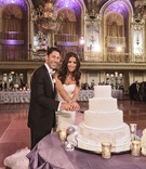 Bride %26 Groom Cut Cake at Chicago Ballroom
Photography: Carasco Photography
Read More:
http://www.insideweddings.com/weddings/colorful-church-ceremony-purple-ballroom-reception-in-chicago/713/ Bride in Vera Wang dress and groom cut into cake at Hilton Chicago wedding reception