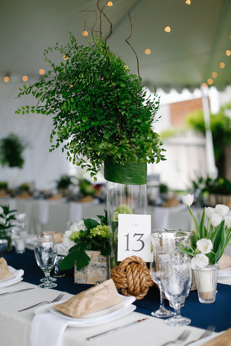 Greenery Centerpieces For Weddings : Reception décor photos greenery centerpiece with