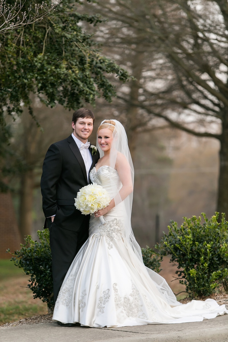 Bride and Groom from North Carolina
Photography: Renee Sprink Photography
Read More:
http://www.insideweddings.com/weddings/church-ceremony-tiffany-blue-ballroom-reception-in-north-carolina/623/ Blonde bride in gown with drop waist and man in tuxedo