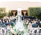 Courtyard Ceremony with Classic Décor