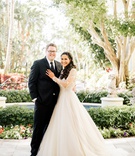 Bride %26 Groom in Bonita Springs
Photography: Anastasiia Photography
Read More:
http://www.insideweddings.com/weddings/interfaith-wedding-with-purple-emerald-color-palette-in-florida/1300/ bride in long sleeve wedding dress the boutique by b.belle events hindu and christian ceremony