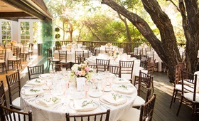 Rustic Setting for Alfresco Reception
Photography: Ashley Paige Photography
Read More:
http://www.insideweddings.com/weddings/elegant-outdoor-fall-wedding-at-a-rustic-chic-venue-in-malibu/1244/ wedding reception outdoor tables light color palette low centerpieces roses wood chairs greenery