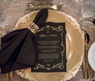 Black and Gold Menu Card