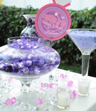 Bridal Shower "Congrats" Stationery
Photography: Angela Weiss for WireImage
Read More:
http://www.insideweddings.com/weddings/vanessa-minnillo-and-nick-lachey/486/ purple, pink, and white ring-shaped stationery