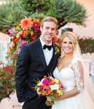 Newlyweds Posing with Vibrant Bouquet
Photography: Kathleen Geiberger Photography
Read More:
http://www.insideweddings.com/weddings/vibrant-colorful-seaside-wedding-in-southern-california/928/ newlyweds posing colorful vibrant bouquet la jolla wedding veil tuxedo la valenica hotel cute couple