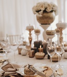 Mini Pumpkin on Gold Charger Plate
Photography: Atelier Kryjak
Read More:
http://www.insideweddings.com/weddings/autumn-glamour-inspirational-shoot-with-gilded-pumpkin-decor/1185/ fall wedding ideas pumpkin with place card ribbon gold charger flatware pumpkin centerpiece candles
