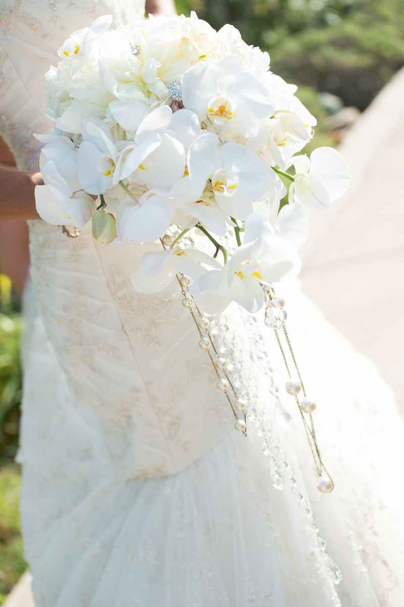 Cascading Orchid Wedding Bouquet