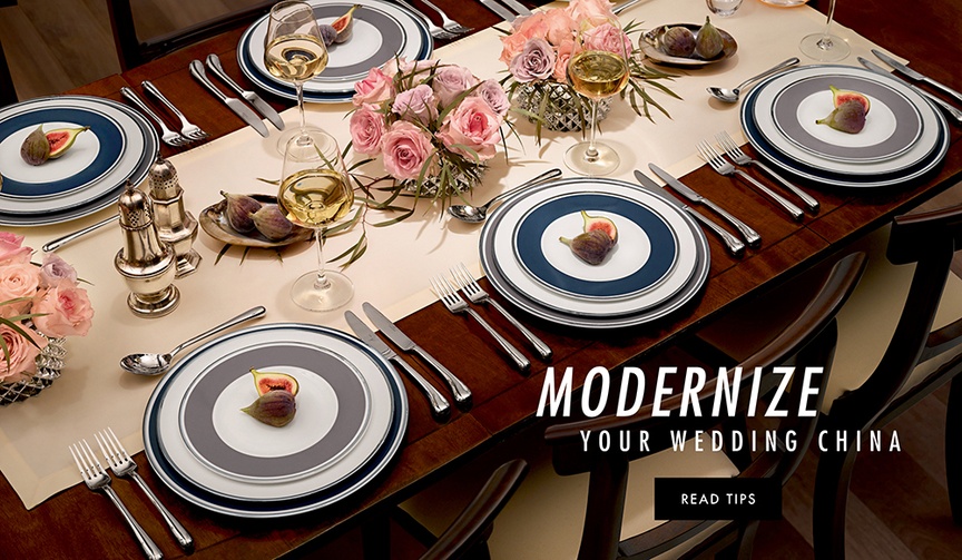How to Modernize Your Wedding China
Article: Learn How to Mix and Match China Patterns for a Modern Look
Photography: Courtesy of Villeroy %26 Boch
Read More:
http://www.insideweddings.com/news/wedding-registry/learn-how-to-mix-and-match-china-patterns-for-a-modern-look/2588/ Dean Driver of Consillium Lifestyle Collections modern table advice