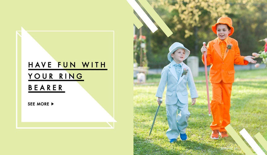 Creative Ways to Send Your Ring Bearer Down the Aisle
Article: 5 Fun Ways to Send Your Ring Bearer Down the Aisle
Photography: Carter Rose for F8 Studio
Read More:
http://www.insideweddings.com/news/fashion/5-fun-ways-to-send-your-ring-bearer-down-the-aisle/2764/ Fun ways to send ring bearers down the aisle