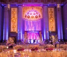 Purple & Gold Lighting at Reception