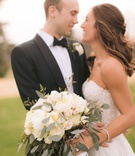 St. Louis Bride %26 Groom
Photography: Switzerfilm
Read More:
http://www.insideweddings.com/weddings/romantic-greenhouse-inspired-wedding-with-a-spring-color-palette/1352/ groom in tuxedo bow tie bride in strapless reem acra wedding dress ivory bouquet half up half down