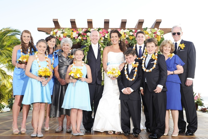 Family at Hawaiian Ceremony
Photography: Disney's Fairy Tale Weddings
Read More:
http://www.insideweddings.com/weddings/dream-hawaiian-wedding-contest-winners-live-tv-celebration/3/ Wedding party and family at outdoor wedding