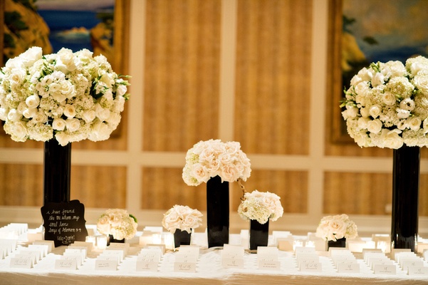 jewish ceremony modern reception with black and white details