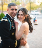 Carsen Zarin %26 Florent Groberg
Photography: Mantas Kubilinskas Photography
Read More:
http://www.insideweddings.com/weddings/sophisticated-ceremony-ballroom-reception-in-washington-dc/1296/ wedding couple portrait groom in military uniform bride in strapless gown ponytail hairstyle
