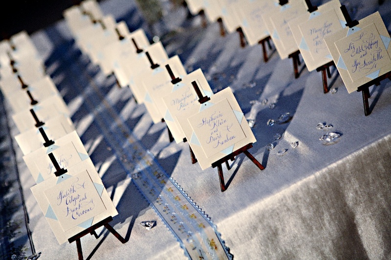 Place Card Table
Photography: Marie Labbancz Photography
Read More:
http://www.insideweddings.com/weddings/elegant-spring-wedding-at-the-pennsylvania-academy-of-the-fine-arts/176/ Wedding guest place cards are set on miniature easels