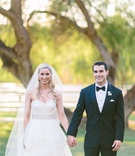 Santa Susana Bride %26 Groom
Photography: Ryan Phillips Photography
Read More:
http://www.insideweddings.com/weddings/outdoor-ranch-wedding-with-neutral-sparkling-decor-in-california/675/ Bride in strapless Hayley Paige wedding dress and groom in tuxedo