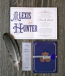 Storybook-Inspired Invitation Suite
Photography: Mel Barlow %26 Co.
Read More:
http://www.insideweddings.com/weddings/alexis-cozombolidis-and-hunter-pence/1047/ Wedding invitation that looks like old world story book font and wax seal feather with monogram