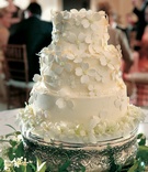 Spring-Inspired Wedding Cake
Photography: Mark Staff Photography
Read More:
http://www.insideweddings.com/weddings/colorful-southern-spring-wedding-in-small-town-south-carolina/125/ Three layer white cake on silver platter