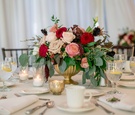 Flower Arrangement in Warm Shades