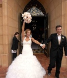 Ceremony Exit
Photography: Paul Barnett Photographer
Read More:
http://www.insideweddings.com/weddings/pink-black-wedding-at-the-grand-del-mar-in-san-diego-california/379/ Bride and groom leaving hotel chapel