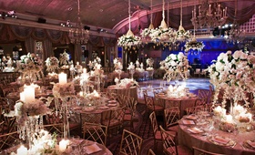 Glamorous Ballroom Reception
Photography: Gruber Photographers
Read More:
http://www.insideweddings.com/weddings/glamorous-all-white-fall-wedding-in-new-york-city/327/ The Pierre New York dance floor and tables