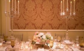 Crystal Candelabra in Front of Wallpaper
Photography: Liz Banfield
Read More:
http://www.insideweddings.com/weddings/hometown-hotel-wedding-with-gorgeous-flowers-in-dallas-texas/1189/ wedding reception damask wallpaper crystal candelabra low centerpiece pink white flowers gold