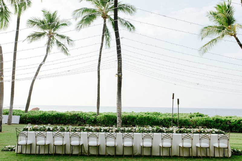 Outdoor Reception on the Big Island
Photography: Chris J. Evans Photography
Read More:
http://www.insideweddings.com/weddings/outdoor-winter-ceremony-and-reception-on-the-big-island-in-hawaii/1306/ wedding reception on the big island in hawaii chameleon chair collection gold chairs low centerpiece