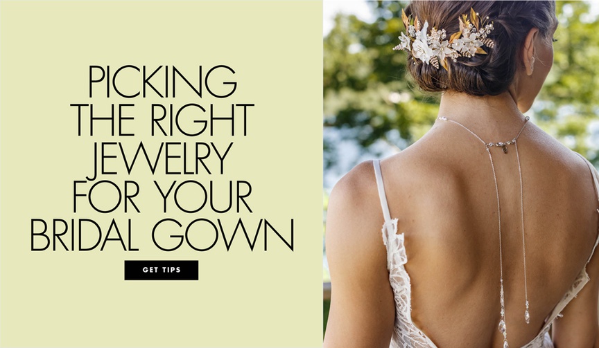 Choosing Dress Jewelry
Article: How to Choose Jewelry to Pair with Your Wedding Dress
Photography: Amy Anaiz Photography
Read More:
http://www.insideweddings.com/news/jewelry/how-to-choose-jewelry-to-pair-with-your-wedding-dress/4507/ Get expert tips on selecting jewelry and accessories to go with your bridal gown!