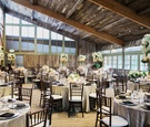 Reception Space with Angled Wood Ceiling