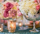 Mercury-Glass Vase on Sequin Table