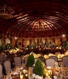 Wintry Reception Space
Photography: Dalal Photography
Read More:
http://www.insideweddings.com/weddings/holiday-wedding-with-woodsy-winter-decor-elements/421/ Crown chandeliers and Christmas trees