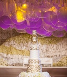 Six-Tier White-and-Gold Cake, Monogram
Photography: Lin %26 Jirsa Photography
Read More:
http://www.insideweddings.com/weddings/traditional-hindu-ceremony-white-hued-reception-in-california/970/ six 6 tier white gold monogram indian hindu wedding cake fresh flowers candles