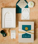 Gold %26 Teal Invitation Suite
Photography: Melissa Kilner Photography
Read More:
http://www.insideweddings.com/weddings/glamorous-styled-wedding-inspired-by-moroccan-details-in-seattle/1253/ wedding invitation suite gold wax seal ribbon moroccan style destination wedding ideas