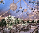 Twinkling Lights on Clear-Top Tent