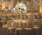 Champagne & Ivory Bouquet in Crystal Vase