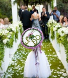 Flower Girl Parasol
Photography: Callaway Gable
Read More:
http://www.insideweddings.com/weddings/wedding-planner-alexandra-rembacs-garden-inspired-celebration/409/ Flower girl walking down grass aisle holding umbrella