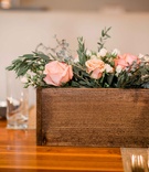 Wooden Planter Box Arrangement, Votives
Photography: Studio 623 Photography
Read More:
http://www.insideweddings.com/weddings/simple-rustic-park-wedding-with-diy-details-in-portland-oregon/894/ wooden planter box arrangement glass votives rustic wedding portland oregon pink white greenery tea