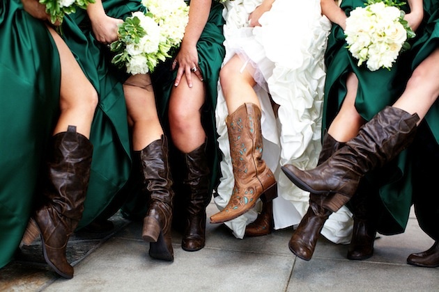 Cowboy Boots
Photography: D. Park Photography
Read More:
http://www.insideweddings.com/weddings/rustic-spring-wedding-in-southern-california/454/ Bridesmaids and bride at rustic wedding with cowboy boots